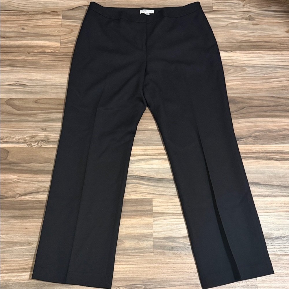 Pendleton 100% Virgin Wool Trousers Women’s Sz. 14 Black Straight Leg Minimal